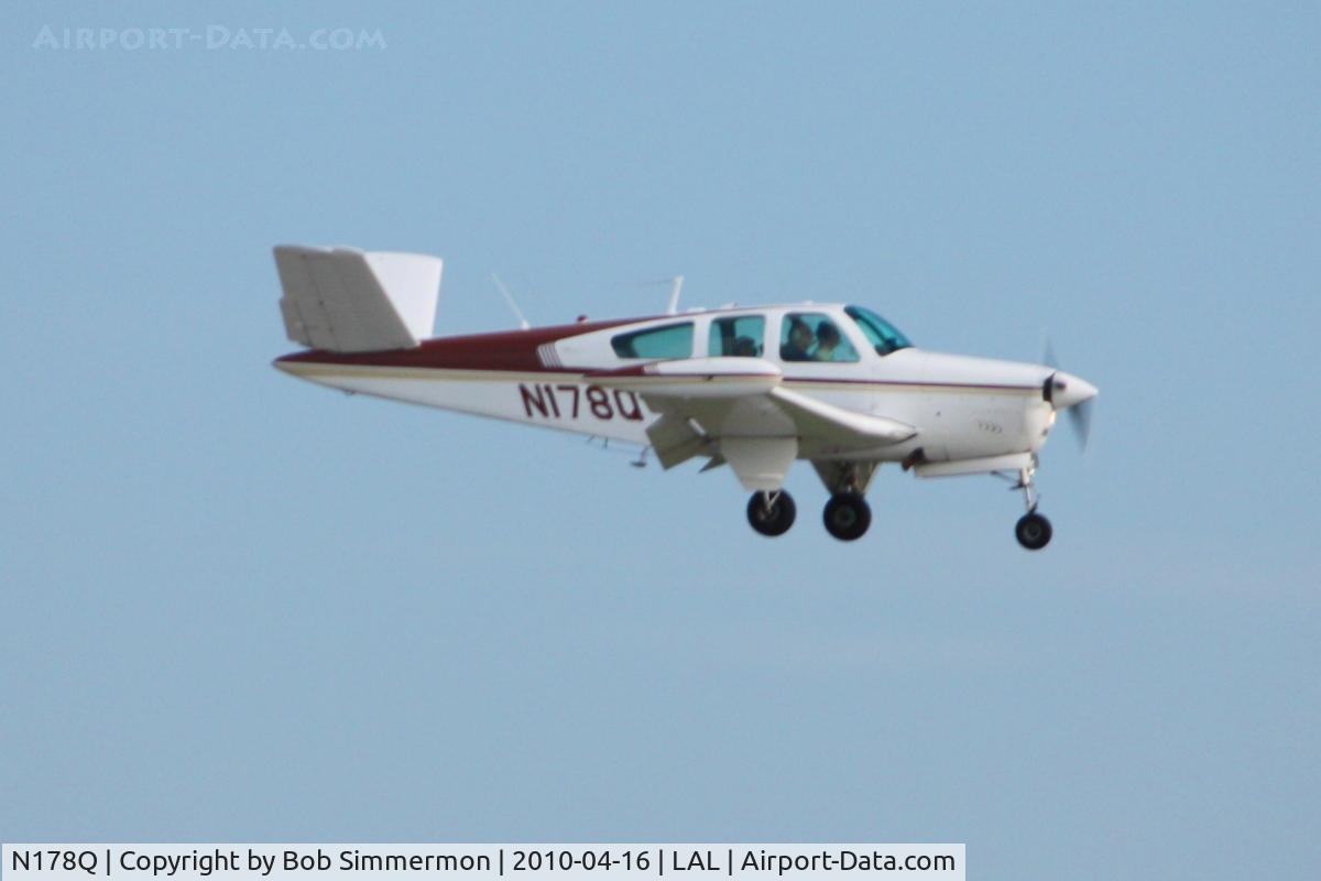 N178Q, 1964 Beech S35 Bonanza C/N D-7560, Arriving at Lakeland, FL during Sun N Fun 2010.
