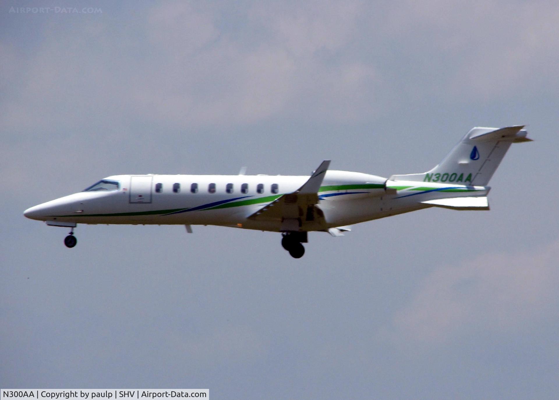 N300AA, 2005 Learjet 45 C/N 45-285, Landing at Shreveport Regional.