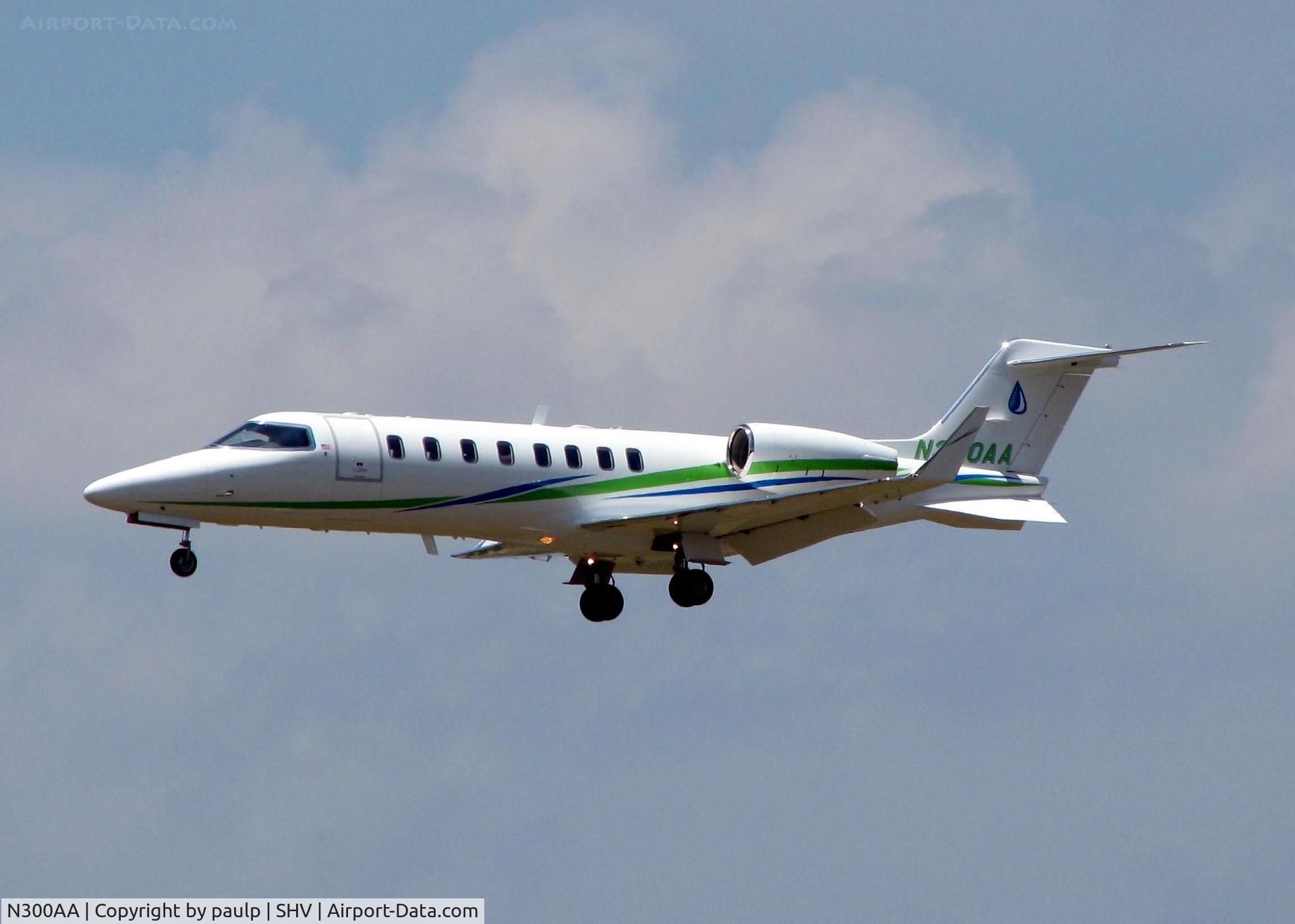 N300AA, 2005 Learjet 45 C/N 45-285, Landing at Shreveport Regional.