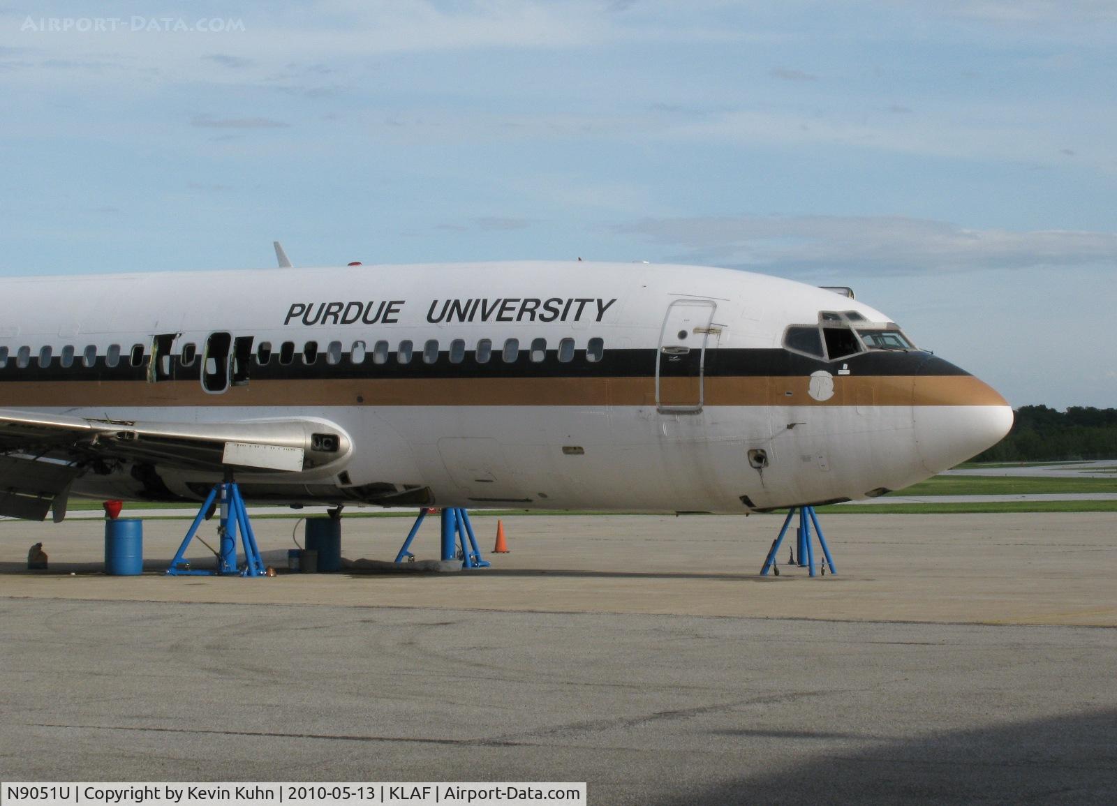 N9051U, 1969 Boeing 737-222 C/N 19932, Now used for ground training. Donated to Purdue by United Airlines.