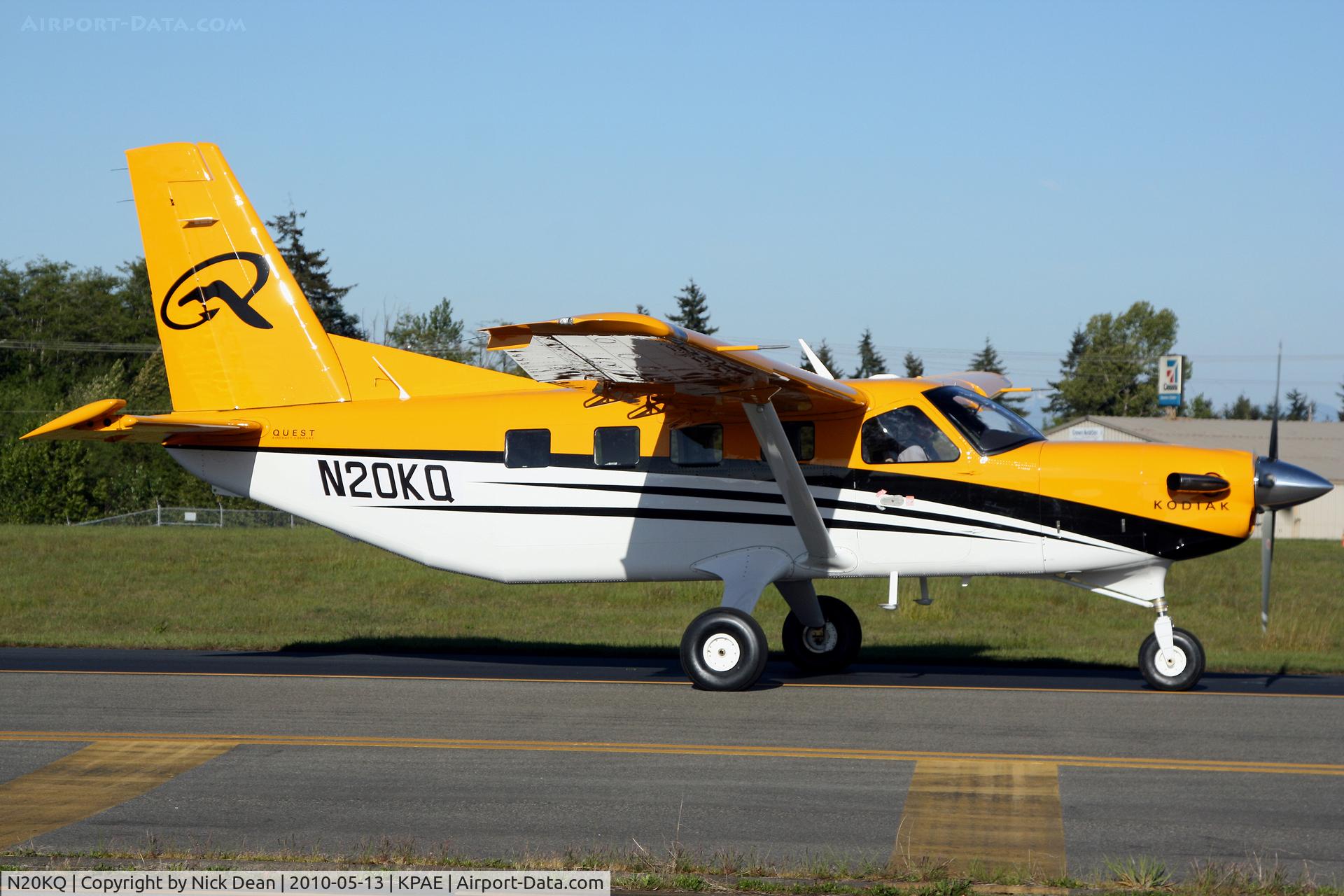 N20KQ, 2010 Quest Kodiak 100 C/N 100-0040, KPAE will become N10PZ carried under the N20KQ sticker