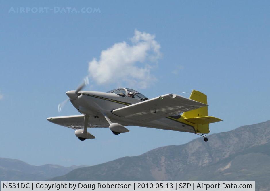 N531DC, 2007 Vans RV-7 C/N 72814, 2007 Simmons VAN's RV-7, Mattituck TMX-360 180 Hp, takeoff climb Rwy 22