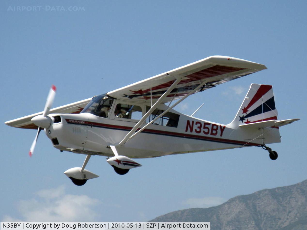 N35BY, 2005 American Champion 8KCAB Super Decathlon C/N 998-2005, 2005 American Champion 8KCAB SUPER DECATHLON, Lycoming AEIO-360-H1B 180 Hp, CS prop, near symmetrical airfoil, on final Rwy 22