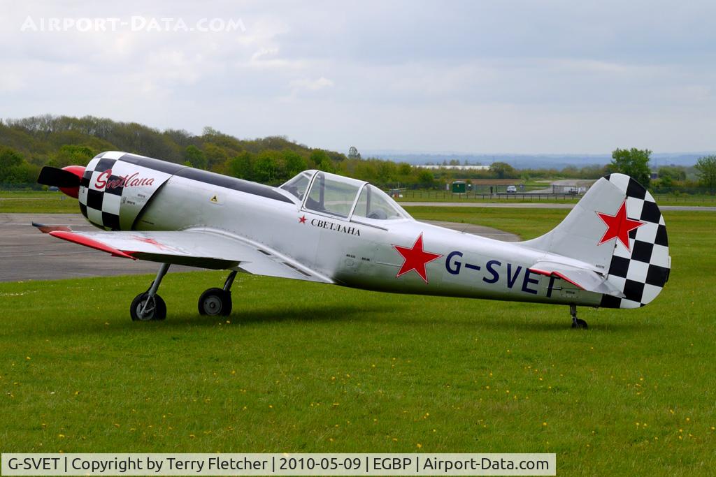 G-SVET, 1982 Yakovlev Yak-50 C/N 822210, 1982 Yakovlev YAK-50 gave Flying Display at the Great Vintage Flying Weekend at Kemble
