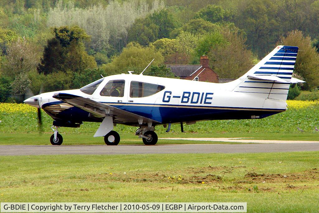 G-BDIE, 1975 Rockwell International 112 Commander C/N 342, 1975 Rockwell International Corporation ROCKWELL COMMANDER 112 at the Fuel Pupp at Wellesbourne