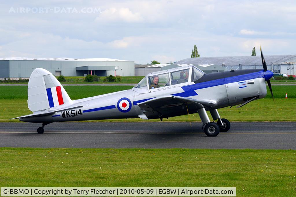 G-BBMO, 1952 De Havilland DHC-1 Chipmunk T.10 C/N C1/0550, 1952 De Havilland DHC-1 CHIPMUNK 22 , Serial, WK514 at Wellesbourne