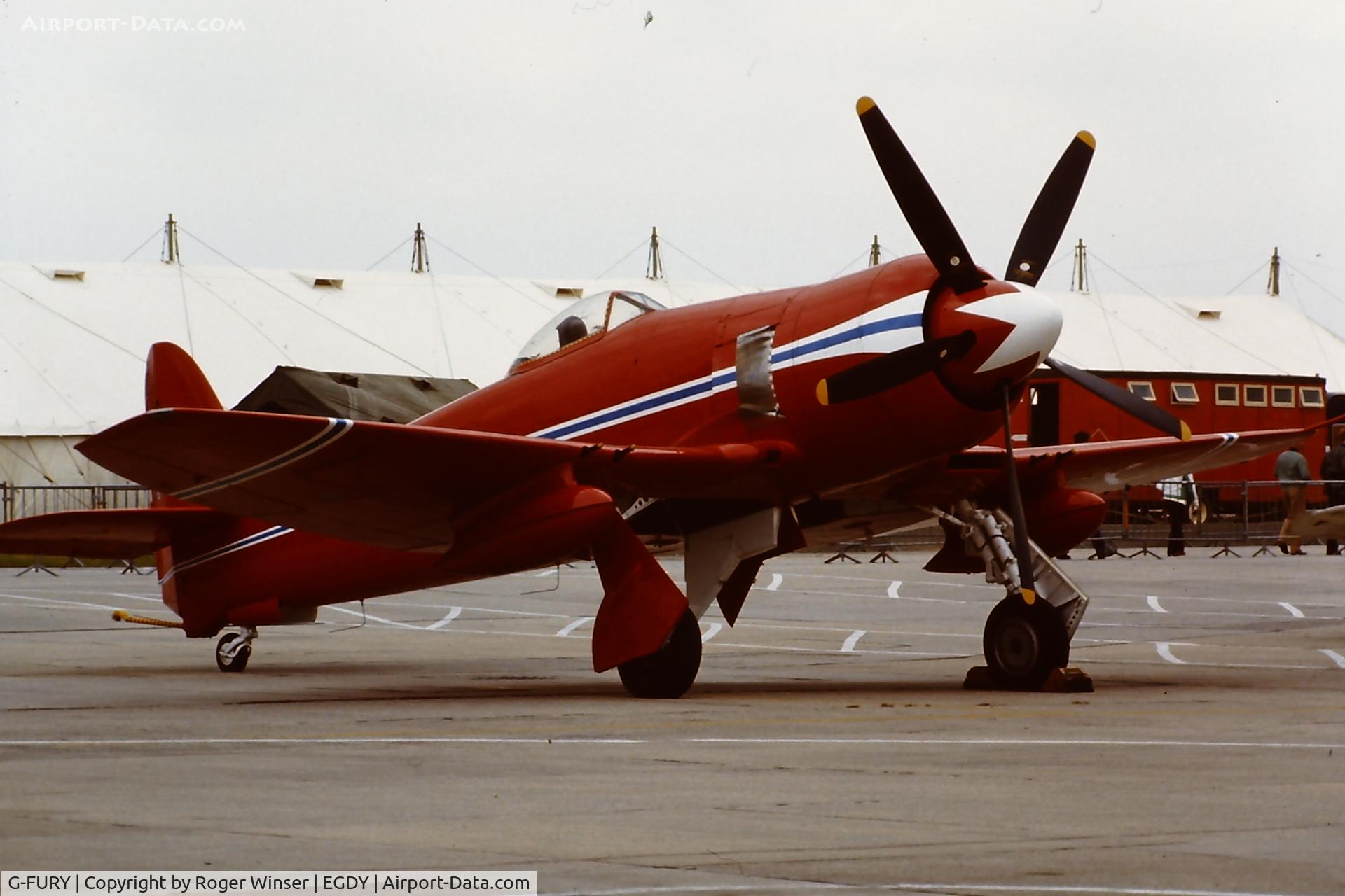 G-FURY, 1948 Hawker Sea Fury FB.11 C/N 41H/642111, At RNAS Yeovilton Naval Air Day. Year to be confirmed