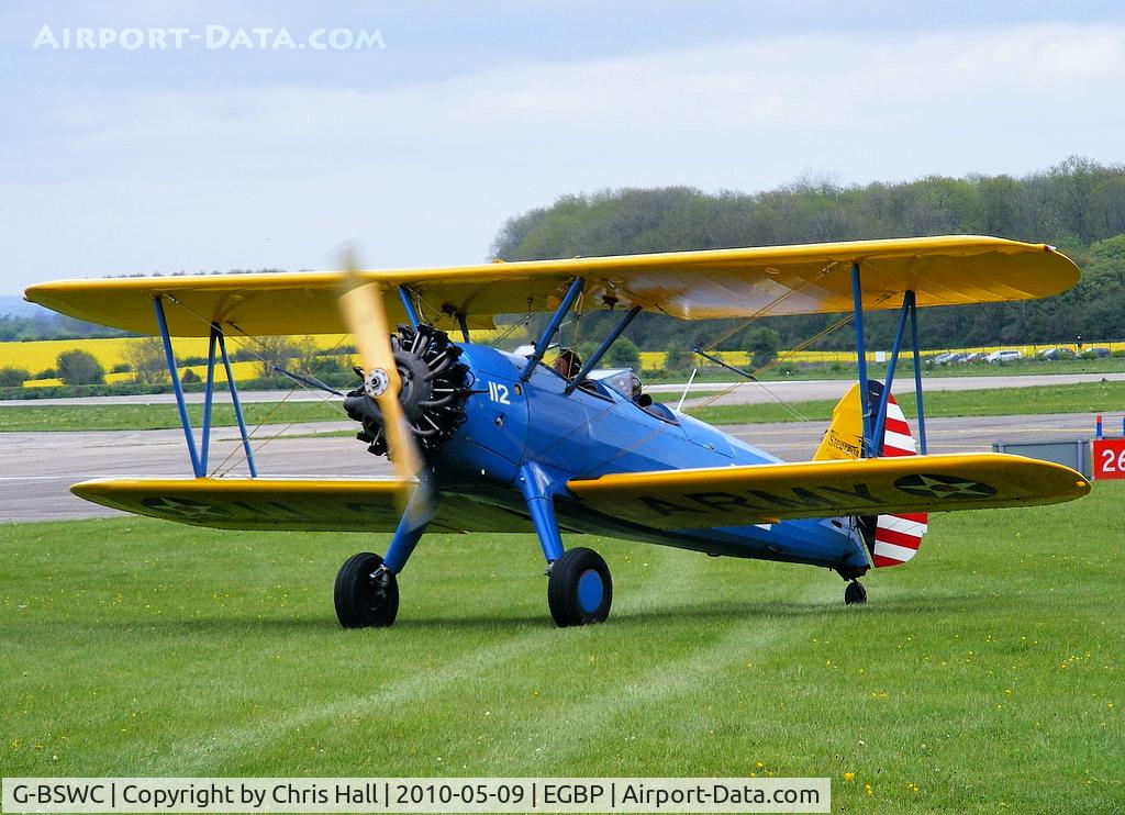 G-BSWC, 1944 Boeing E75 C/N 75-5560, at the Great Vintage Flying Weekend