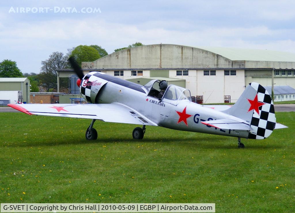 G-SVET, 1982 Yakovlev Yak-50 C/N 822210, at the Great Vintage Flying Weekend