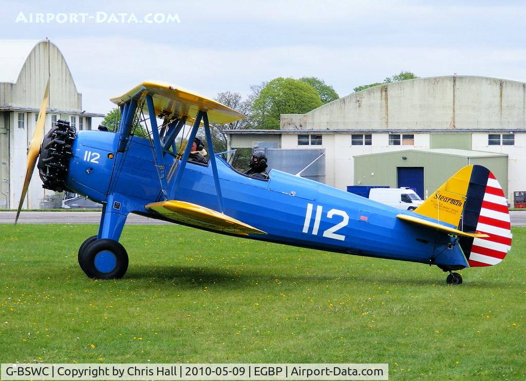 G-BSWC, 1944 Boeing E75 C/N 75-5560, at the Great Vintage Flying Weekend