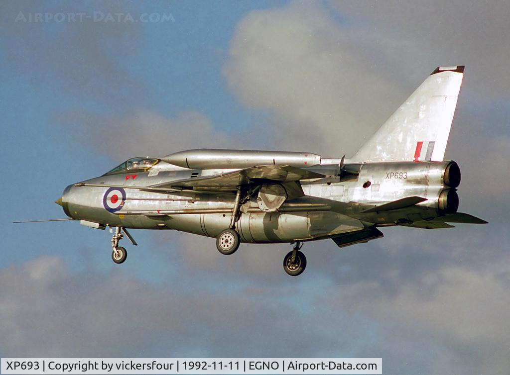 XP693, 1962 English Electric Lightning F.6 C/N 95116, British Aerospace Warton. Operated by the Trials Flight at Warton.