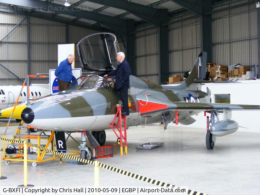 G-BXFI, 1955 Hawker Hunter T.7 C/N 41H-670818, at the Great Vintage Flying Weekend