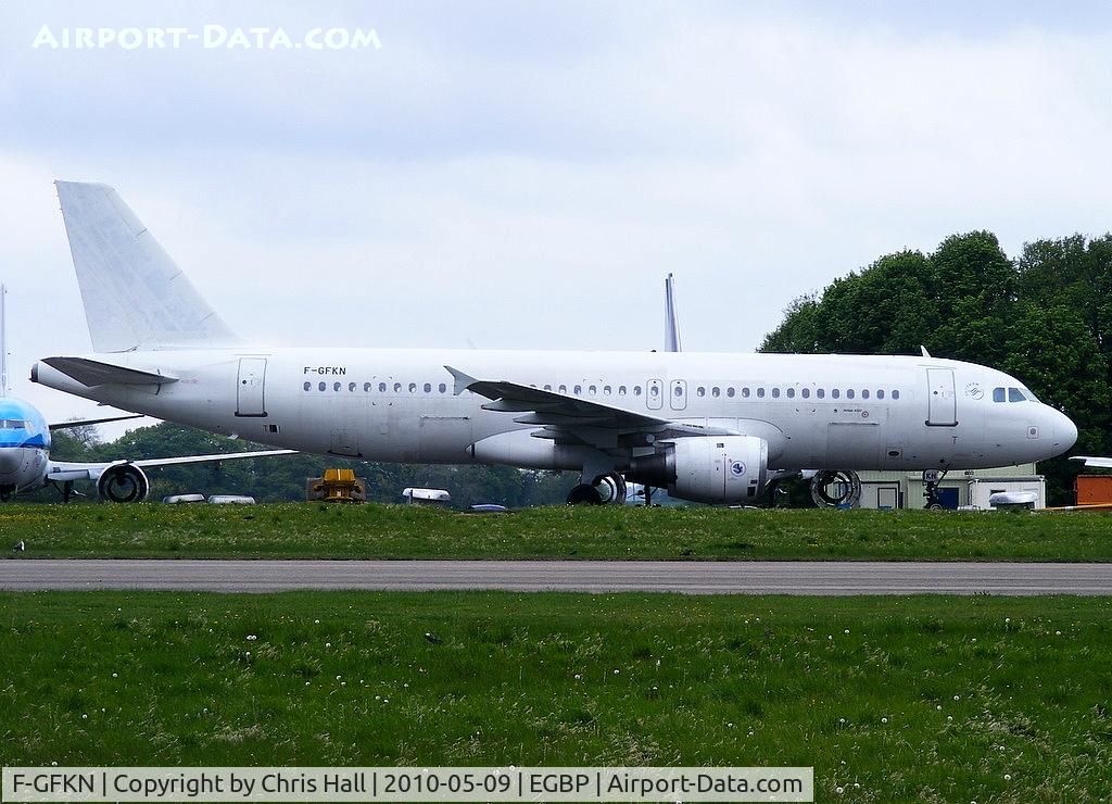 F-GFKN, 1990 Airbus A320-211 C/N 0128, ex Air France A320 in storage at Kemble