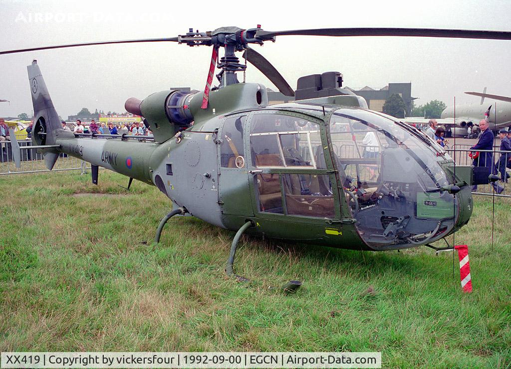 XX419, 1975 Westland SA-341B Gazelle AH1 C/N 1381, Army Air Corps