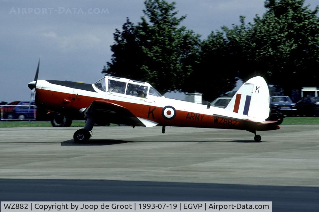 WZ882, 1953 De Havilland DHC-1 Chipmunk T.10 C/N C1/0927, The Royal Army Basic Fixed Wing Flight was one of the last units to operate the Chipmunk.