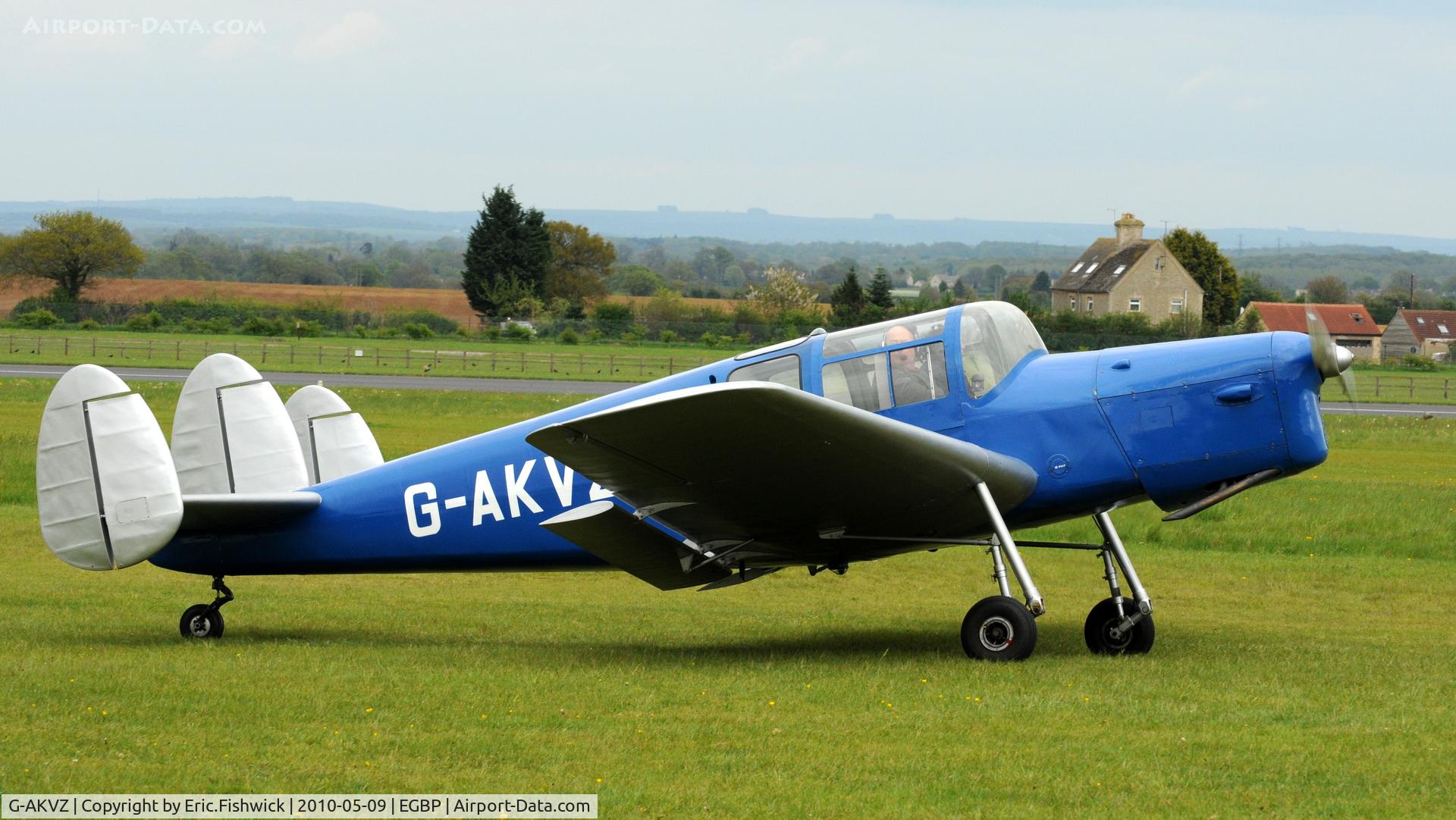 G-AKVZ, 1945 Miles M38 Messenger 4B C/N 6352, 3. G-AKVZ at Kemble Airport (Great Vintage Flying Weekend)