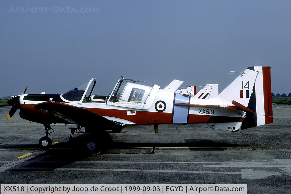 XX518, 1973 Scottish Aviation Bulldog T.1 C/N BH120/204, 3 FTS/CFS B-Sq operated a number of Bulldogs in 1999. The Tutor was introduced shortly afterwards.