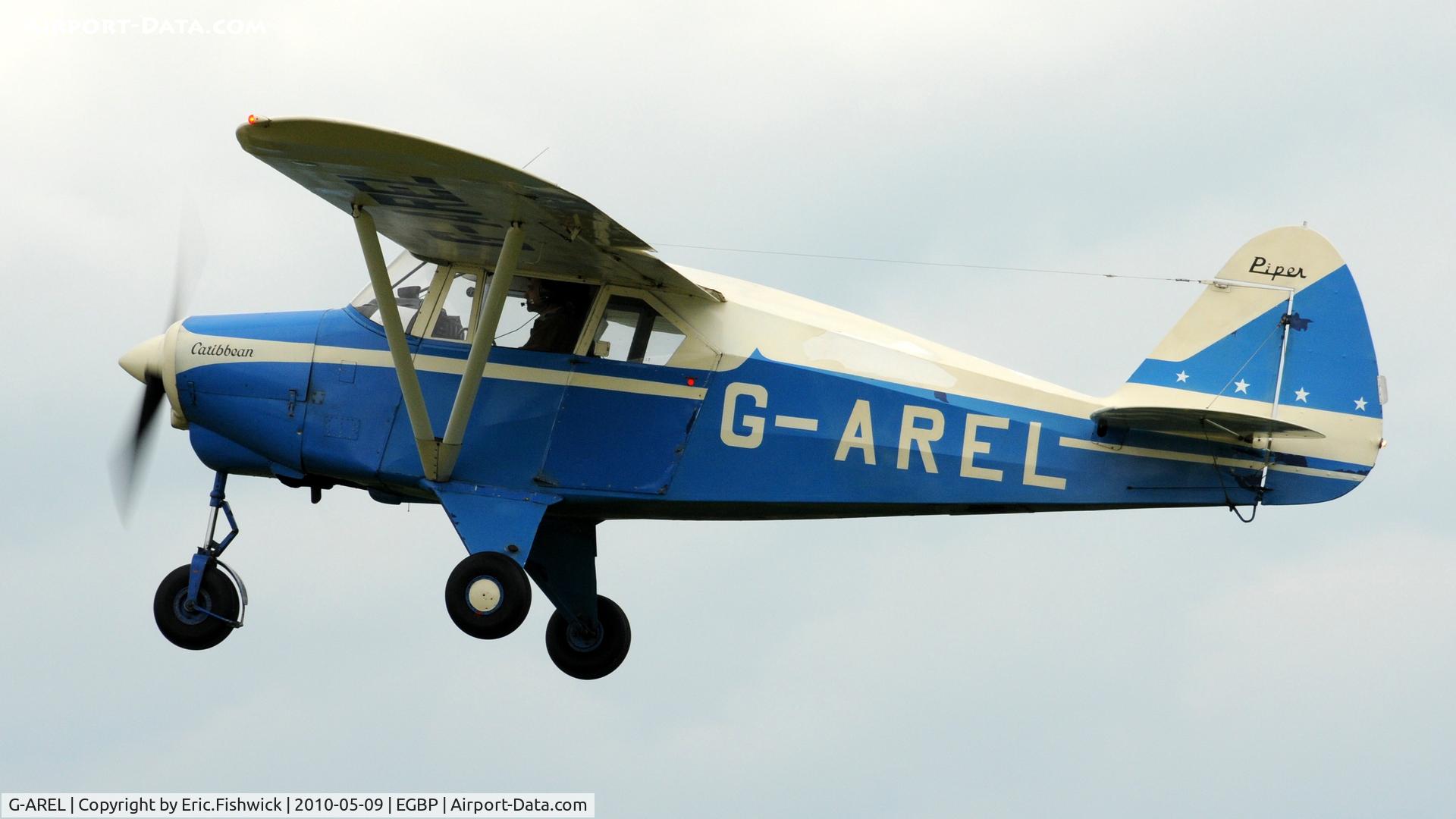 G-AREL, 1960 Piper PA-22-150 Caribbean C/N 22-7284, 4. G-AREL  departing Kemble Airport (Great Vintage Flying Weekend)