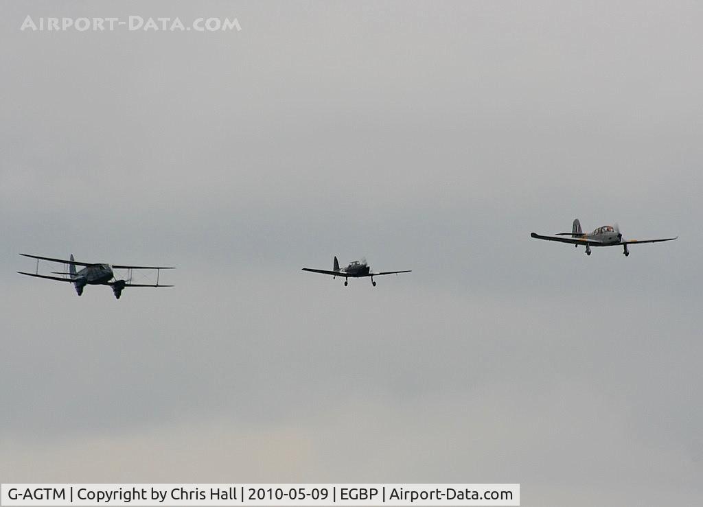 G-AGTM, 1944 De Havilland DH-89A Dominie/Dragon Rapide C/N 6746, from L to R G-AGTM DH Rapide, G-APLO DHC-1 Chipmunk and G-APJB Percival Prentice