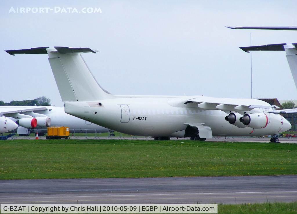 G-BZAT, 1997 British Aerospace Avro 146-RJ100 C/N E3320, in storage at Kemble