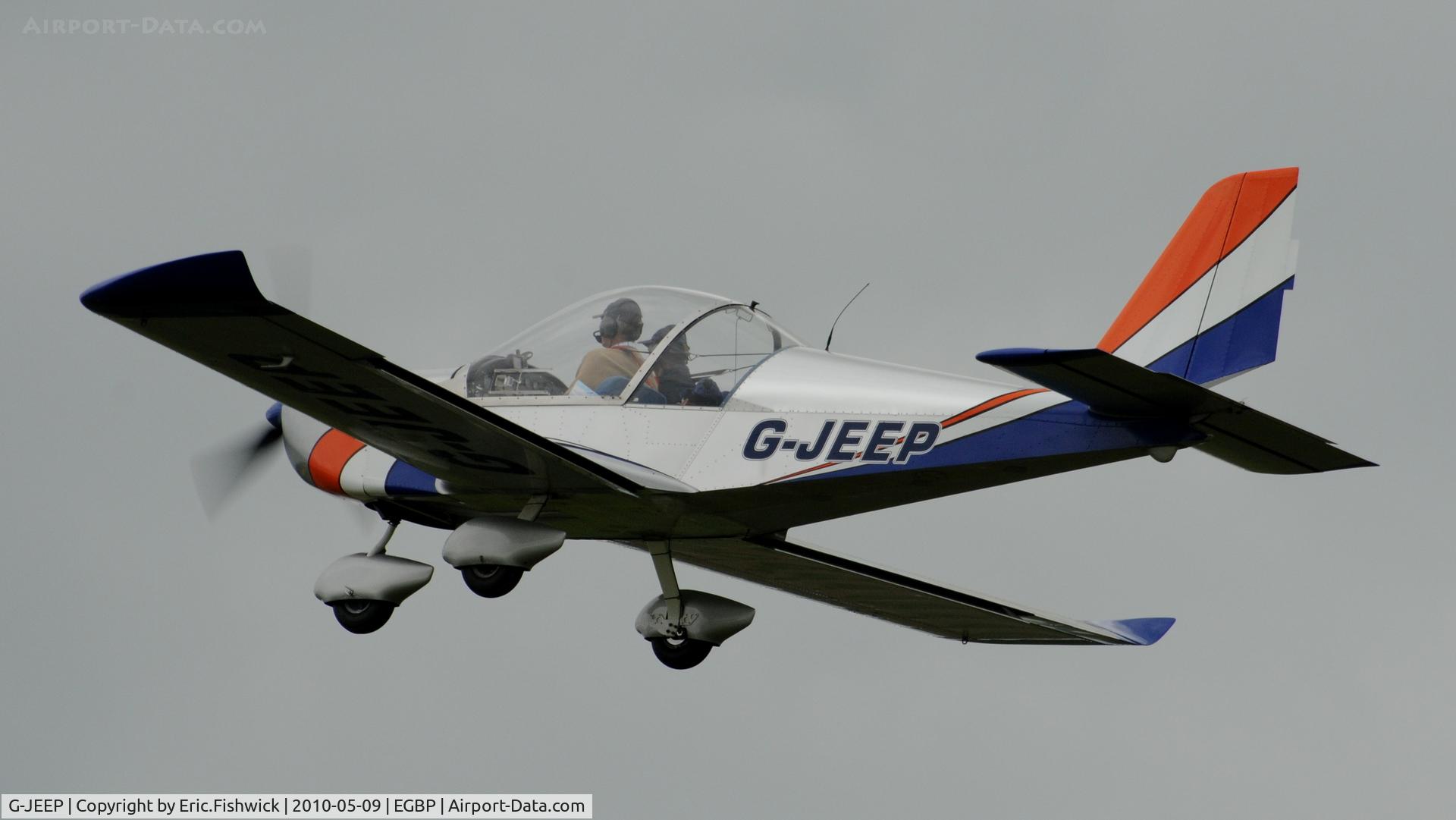 G-JEEP, 2002 Aerotechnik EV-97A Eurostar C/N PFA 315-13888, 4. G-JEEP departing Kemble Airport (Great Vintage Flying Weekend)