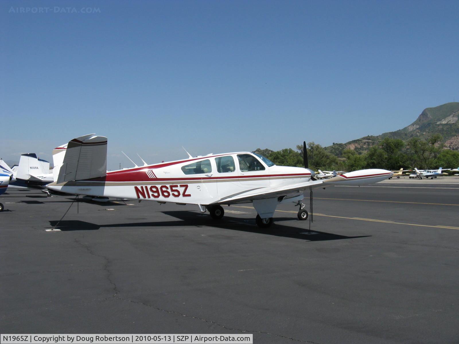 N1965Z, 1965 Beech S35 Bonanza C/N D-7805, 1965 Beech S35 BONANZA, Continental IO-520-B 285 Hp, tip tanks