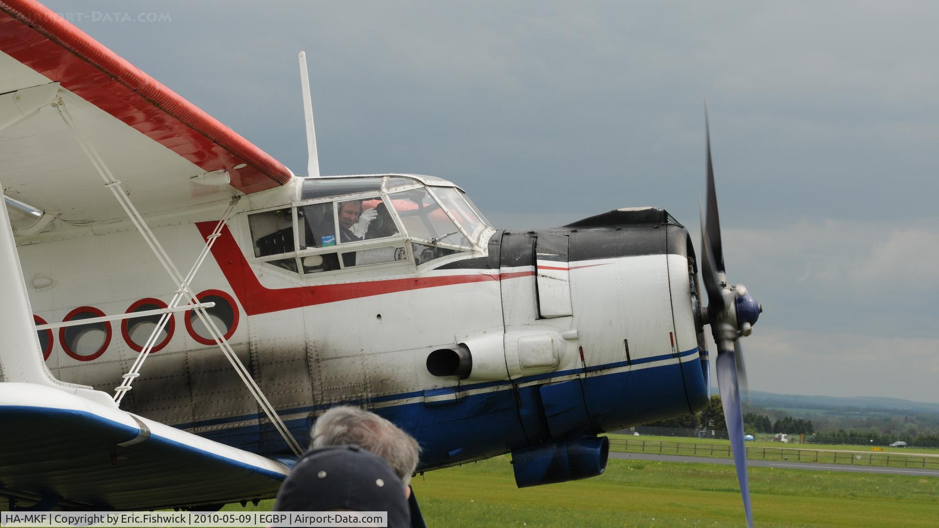 HA-MKF, 1985 Antonov An-2TP C/N 1G233-43, 5. HA-MKF: The magnificent Mielec departing Kemble Airport (Great Vintage Flying Weekend)