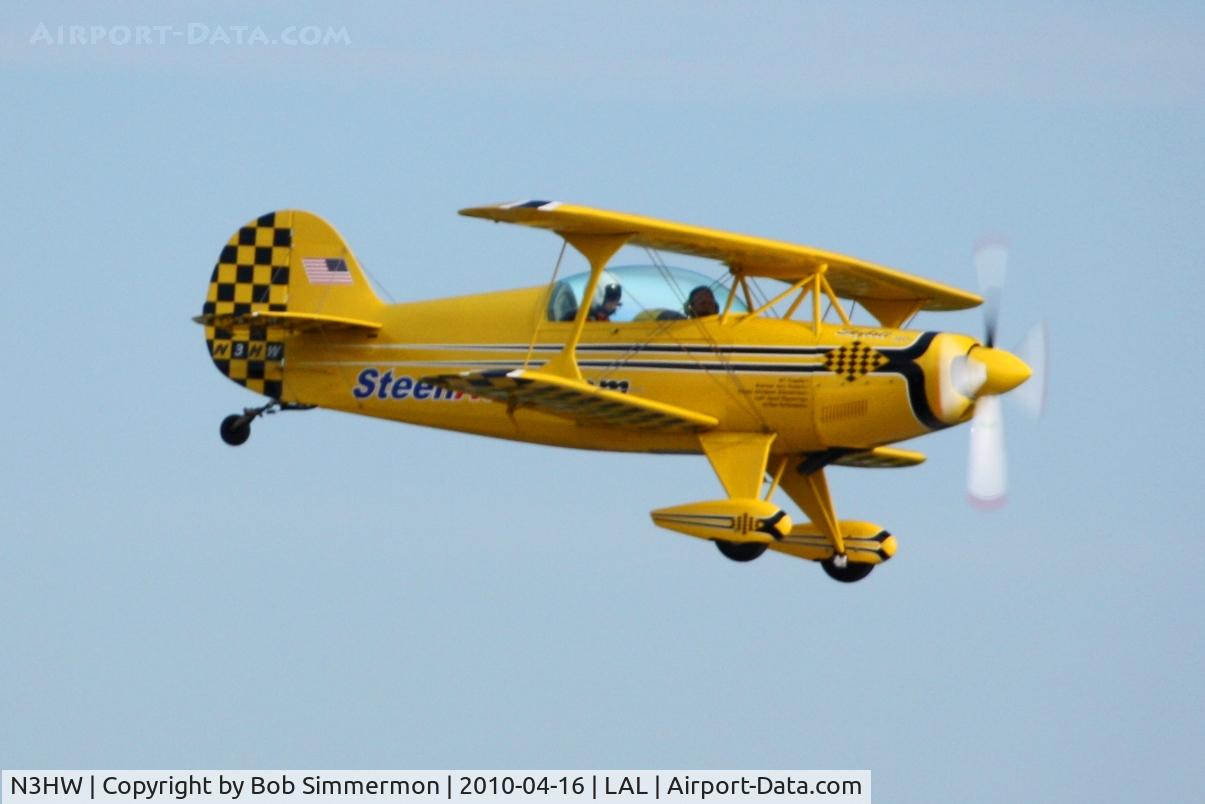 N3HW, Steen Skybolt C/N 3, Arriving at Lakeland, FL during Sun N Fun 2010.