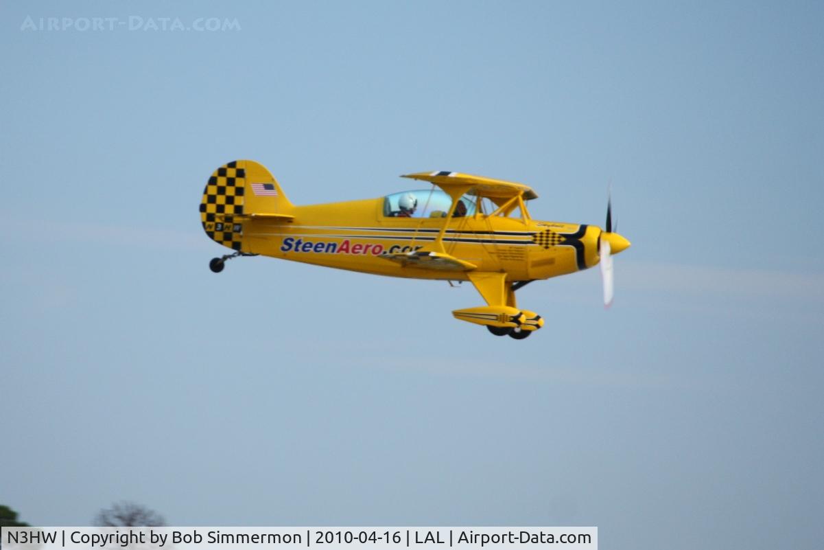 N3HW, Steen Skybolt C/N 3, Landing on 9 during Sun N Fun 2010 at Lakeland, FL.