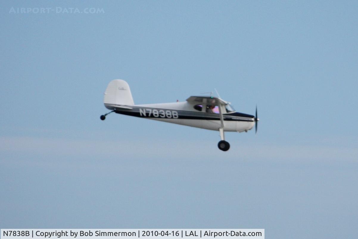 N7838B, Cessna 140A C/N 15694, Arriving at Lakeland, FL during Sun N Fun 2010.