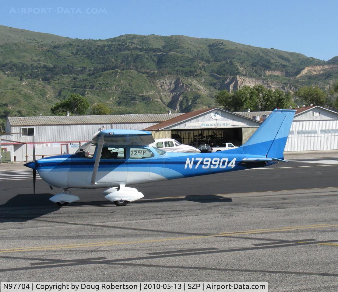 N97704, 1979 Cessna 182Q Skylane C/N 18267173, 1979 Cessna 182Q SKYLANE, Continental O-470-U 230 Hp @ 2,400 rpm for 100LL, holding short Rwy 22
