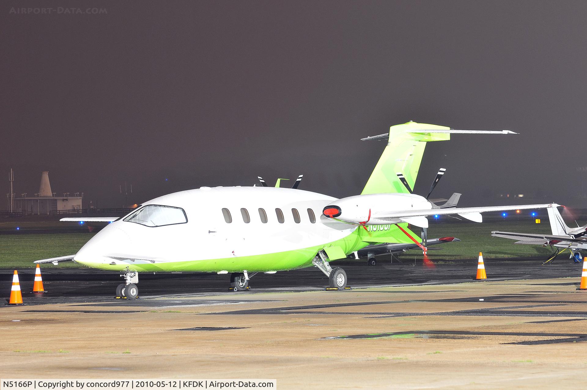 N5166P, 2007 Piaggio P-180 C/N 1129, Seen at KFDK on 5/12/2010.