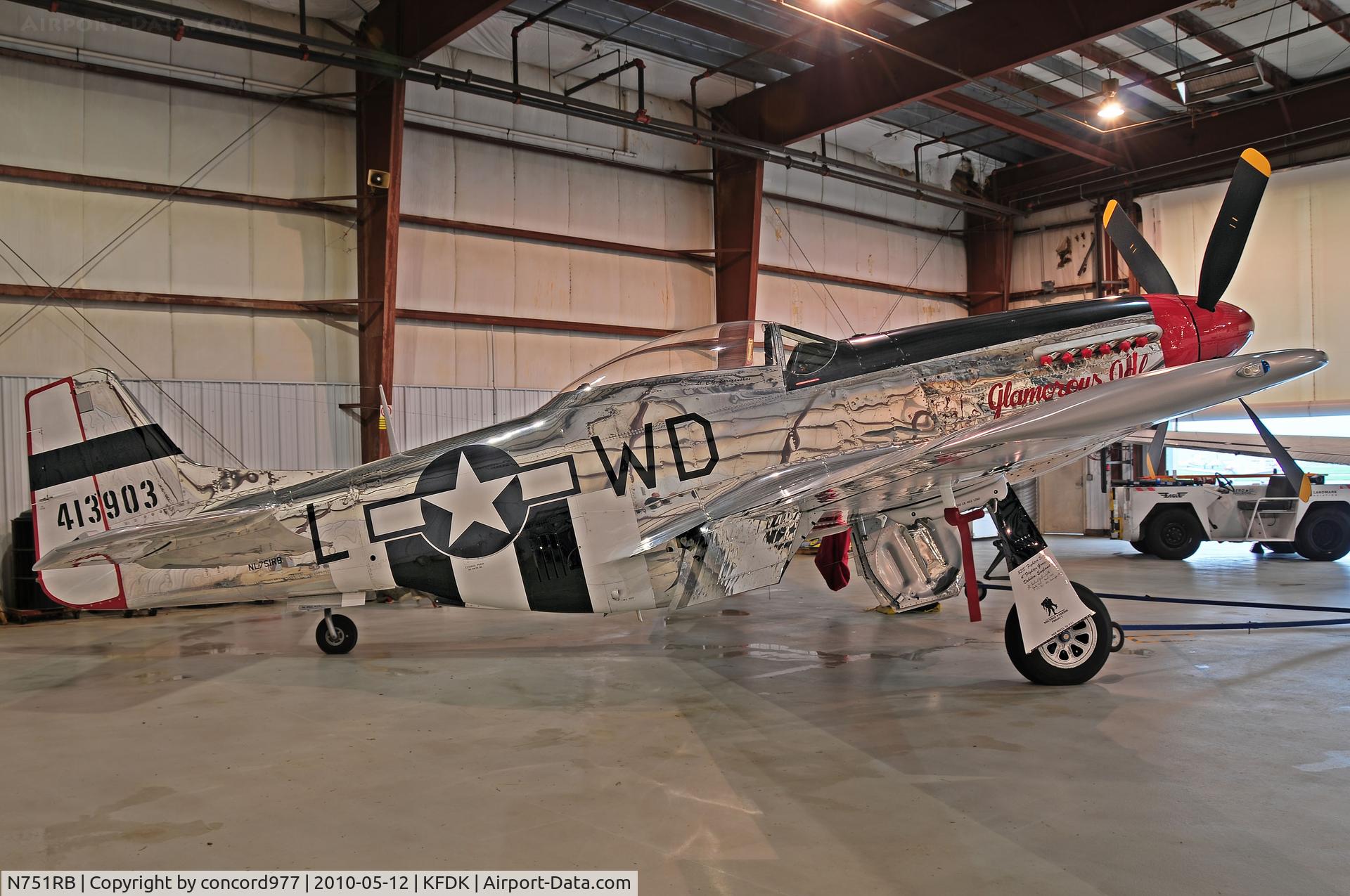 N751RB, 1944 North American P-51D Mustang C/N 44-13903JP, Seen at KFDK on 5/12/2010.