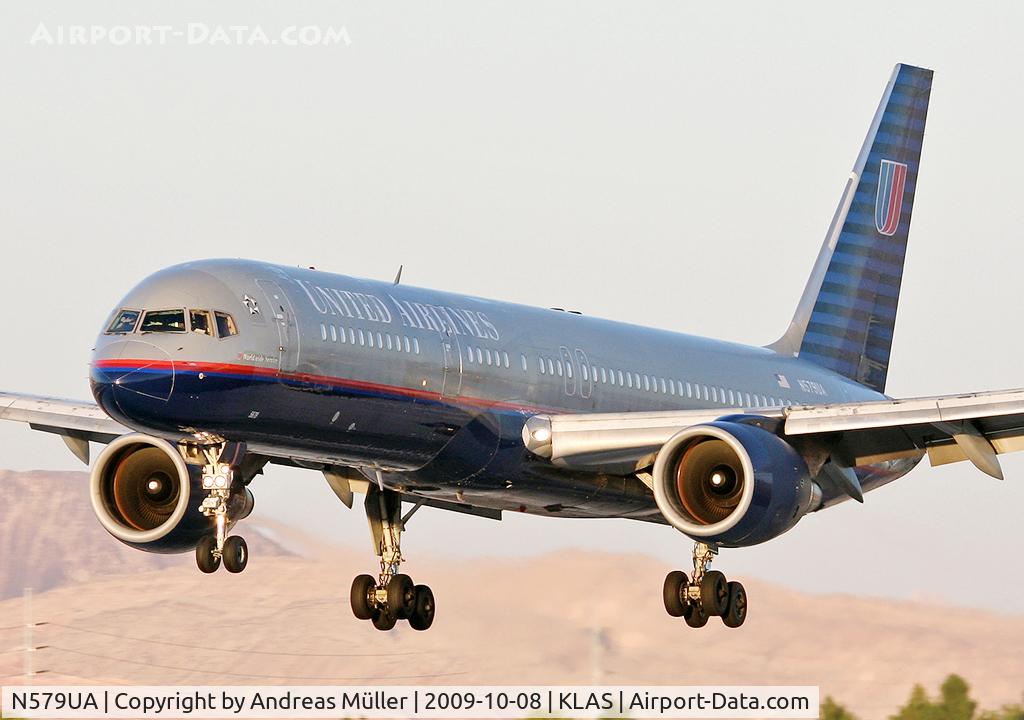 N579UA, 1993 Boeing 757-222 C/N 26697, For landing @ KLAS.