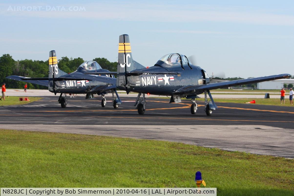 N828JC, 1955 North American T-28B Trojan C/N 219-11, Sun N Fun 2010 (N228TS beyond - Lakeland, Florida