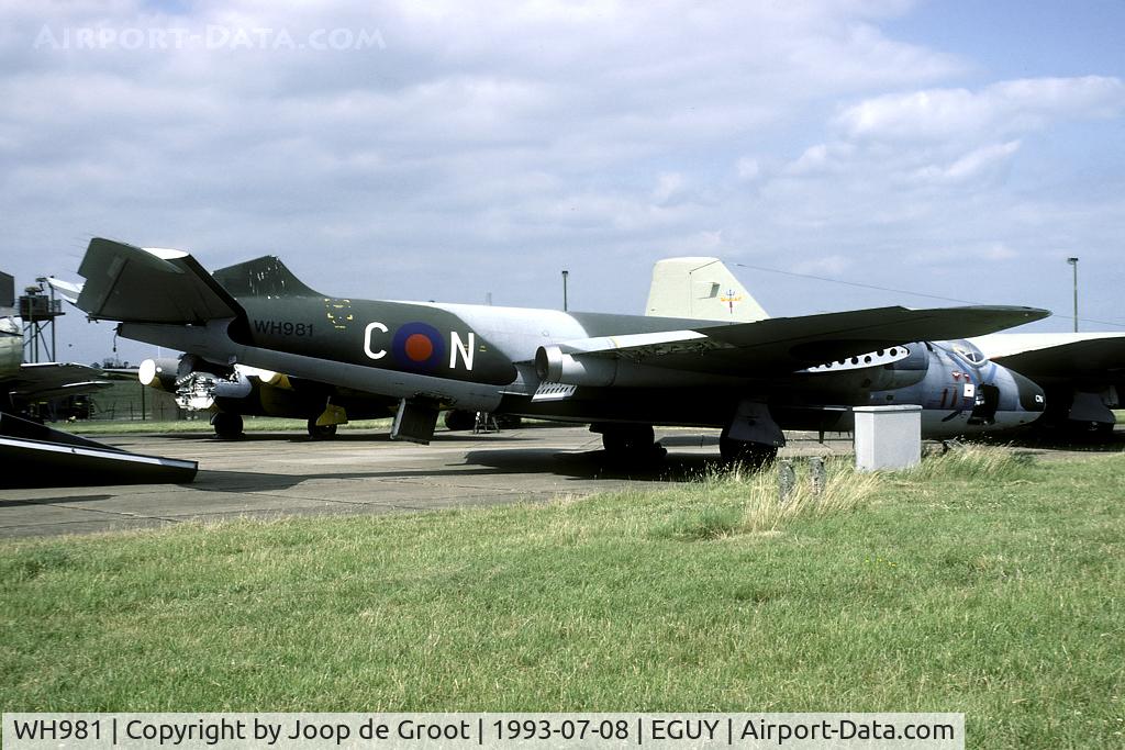 WH981, English Electric Canberra E.15 C/N SH1706, In 1993 all wfu Canberras were used as spare source for the still active ones before being broken up.