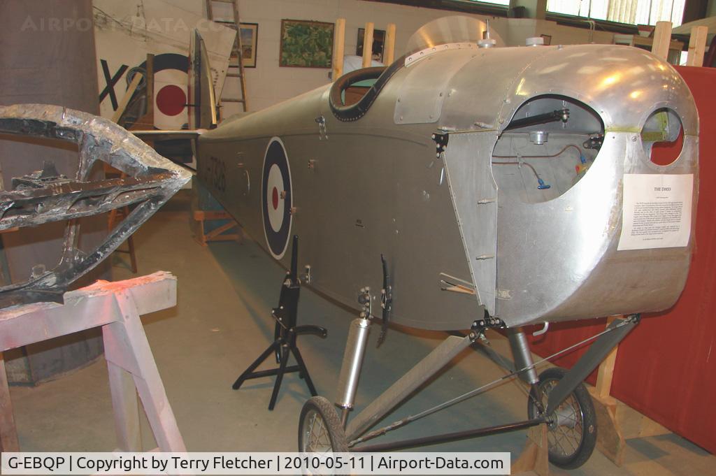 G-EBQP, 1924 De Havilland DH-53 Humming Bird C/N 114, 1924 DH53 Humming Bird under restoration  at De Havilland Aircraft Heritage Centre at London Colney