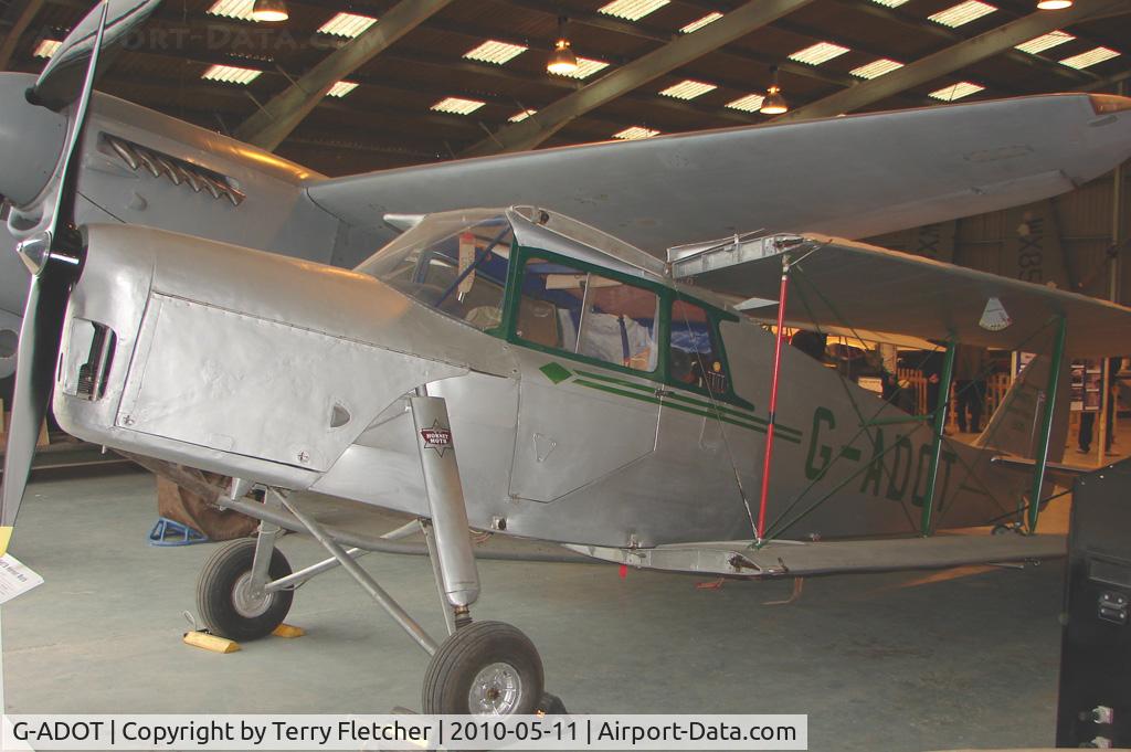 G-ADOT, De Havilland DH.87B Hornet Moth C/N 8027, DH87B HORNET MOTH, c/n: 8027 exhibited at De Havilland Aircraft Heritage Centre at London Colney