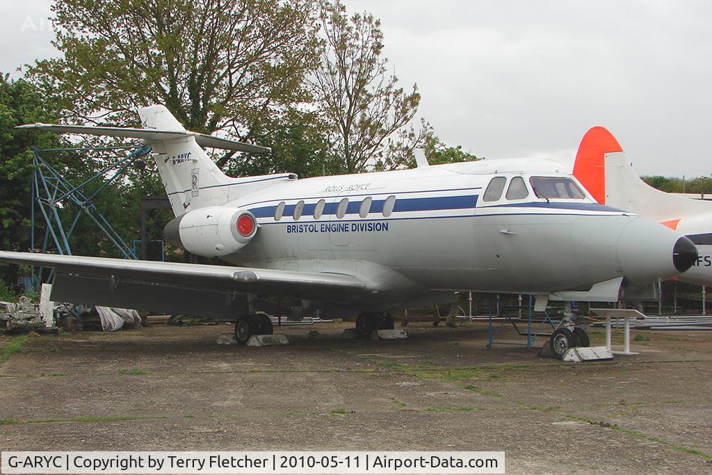 G-ARYC, 1963 De Havilland DH-125 Series 1/521 C/N 25003, 1963 De Havilland DH125 SERIES 1/521, c/n: 25003 exhibited at De Havilland Aircraft Heritage Centre at London Colney