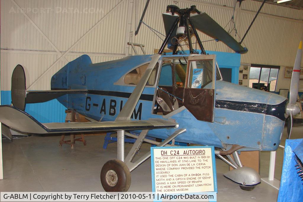 G-ABLM, De Havilland Cierva C-24 C/N 710, De Havilland CIERVA C24, c/n: 710 exhibited at De Havilland Aircraft Heritage Centre at London Colney