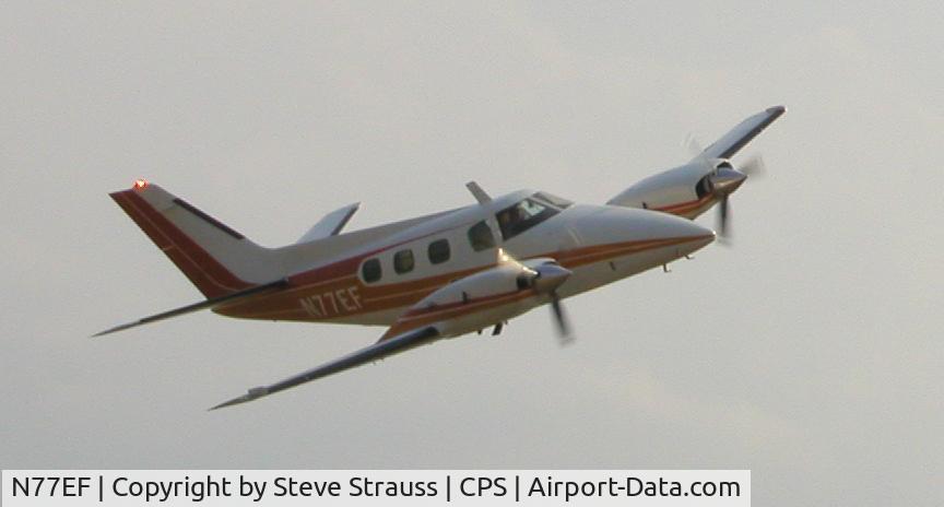 N77EF, 1976 Beech B-60 Duke C/N P-379, Phil in flight