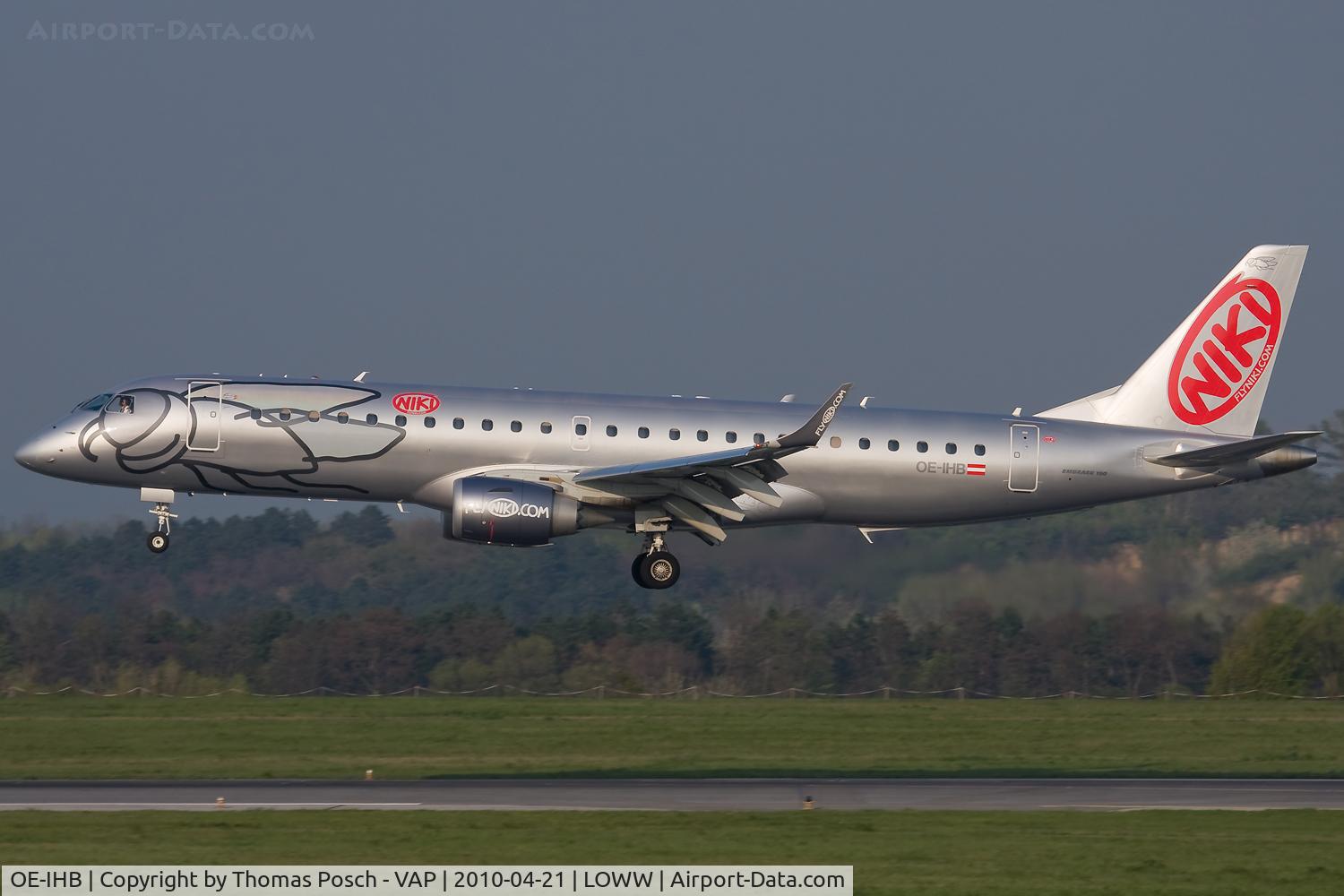 OE-IHB, 2009 Embraer 190LR (ERJ-190-100LR) C/N 19000294, FlyNiki