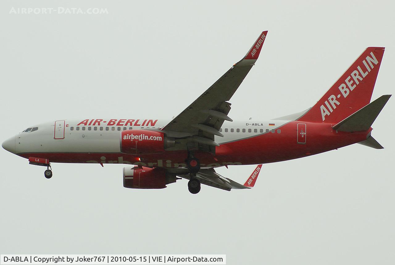 D-ABLA, 2007 Boeing 737-76J C/N 36114, Air Berlin Boeing 737-76J(WL)