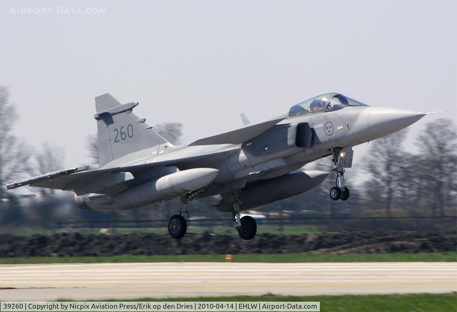 39260, Saab JAS-39C Gripen C/N 39260, Sweden AF JAS-39C 39260 also participated in Frisian Flag 2010