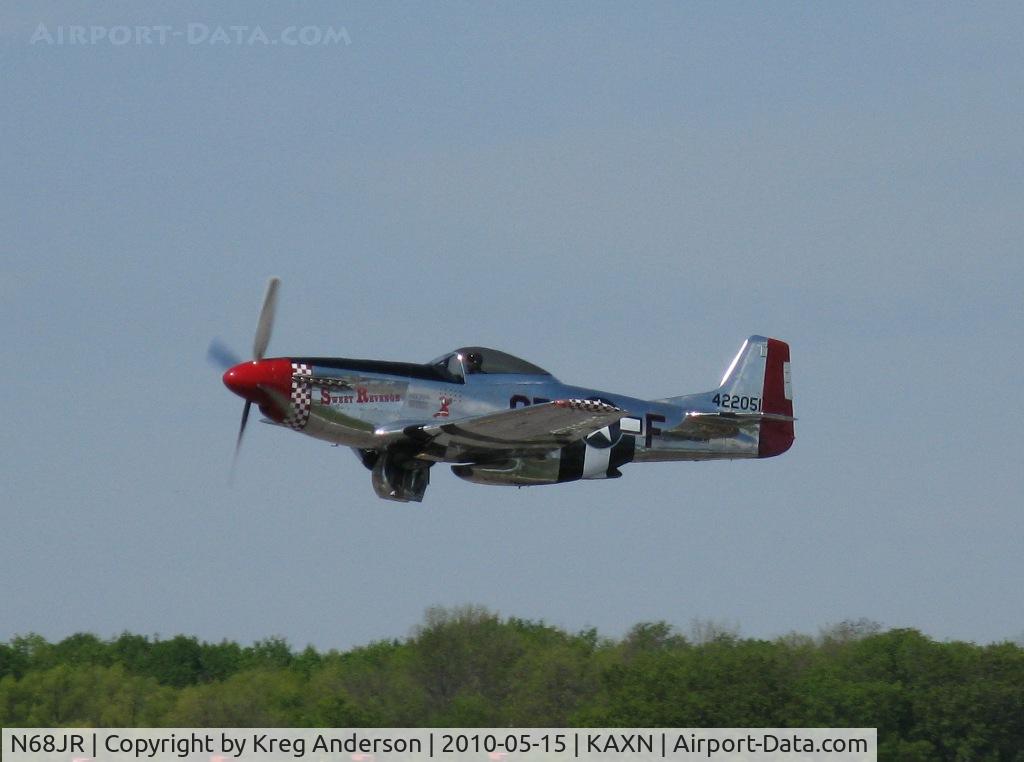 N68JR, 1944 North American P-51D Mustang C/N 44-72051, P-51 Mustang NL68JR flying low after departing on runway 13
