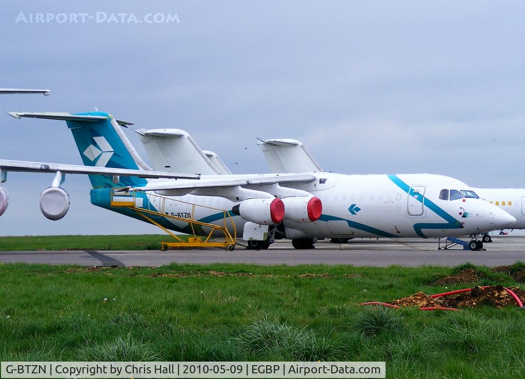 G-BTZN, 1989 British Aerospace BAe.146-300 C/N E3149, in storage at Kemble