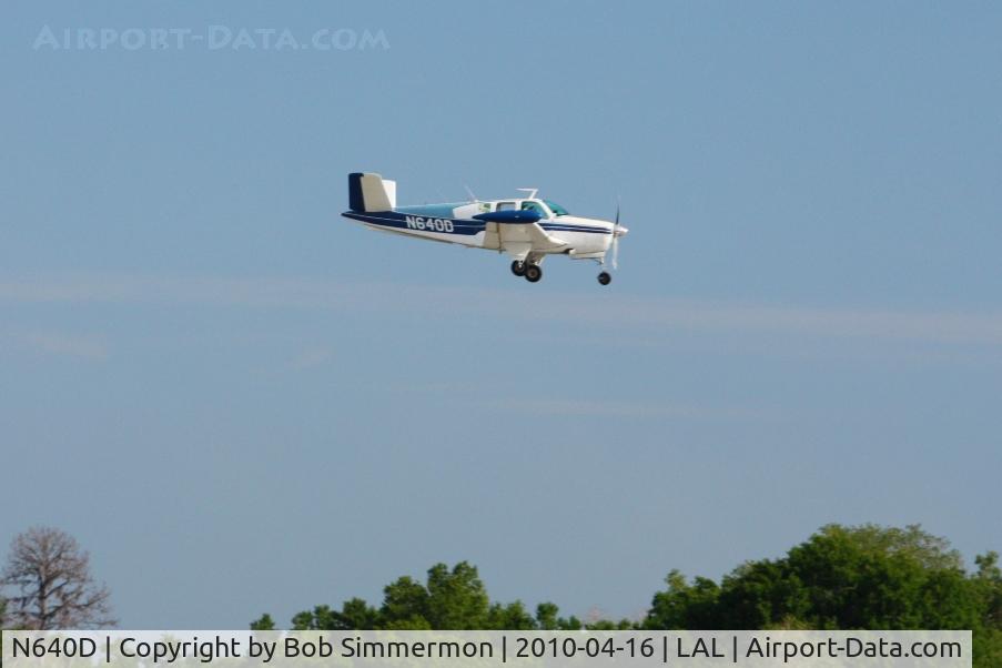 N640D, 1951 Beech C35 Bonanza C/N D-2904, Arriving at Lakeland, FL during Sun N Fun 2010.