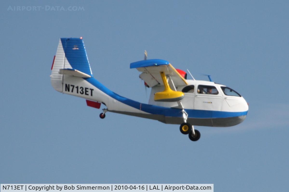 N713ET, 1947 Republic RC-3 Seabee C/N 765, Arriving at Lakeland, FL during Sun N Fun 2010.