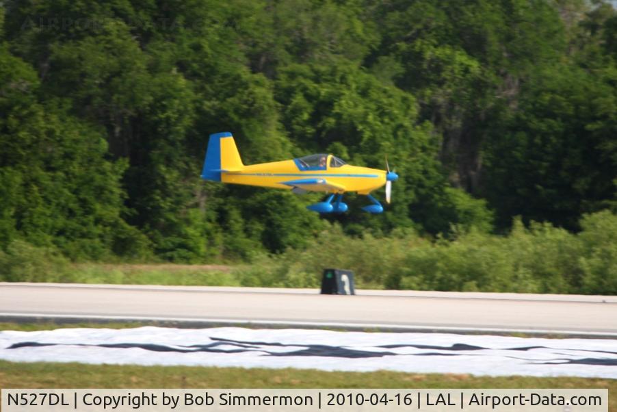 N527DL, 2006 Vans RV-7A C/N 71234, Arriving at Lakeland, FL during Sun N Fun 2010.