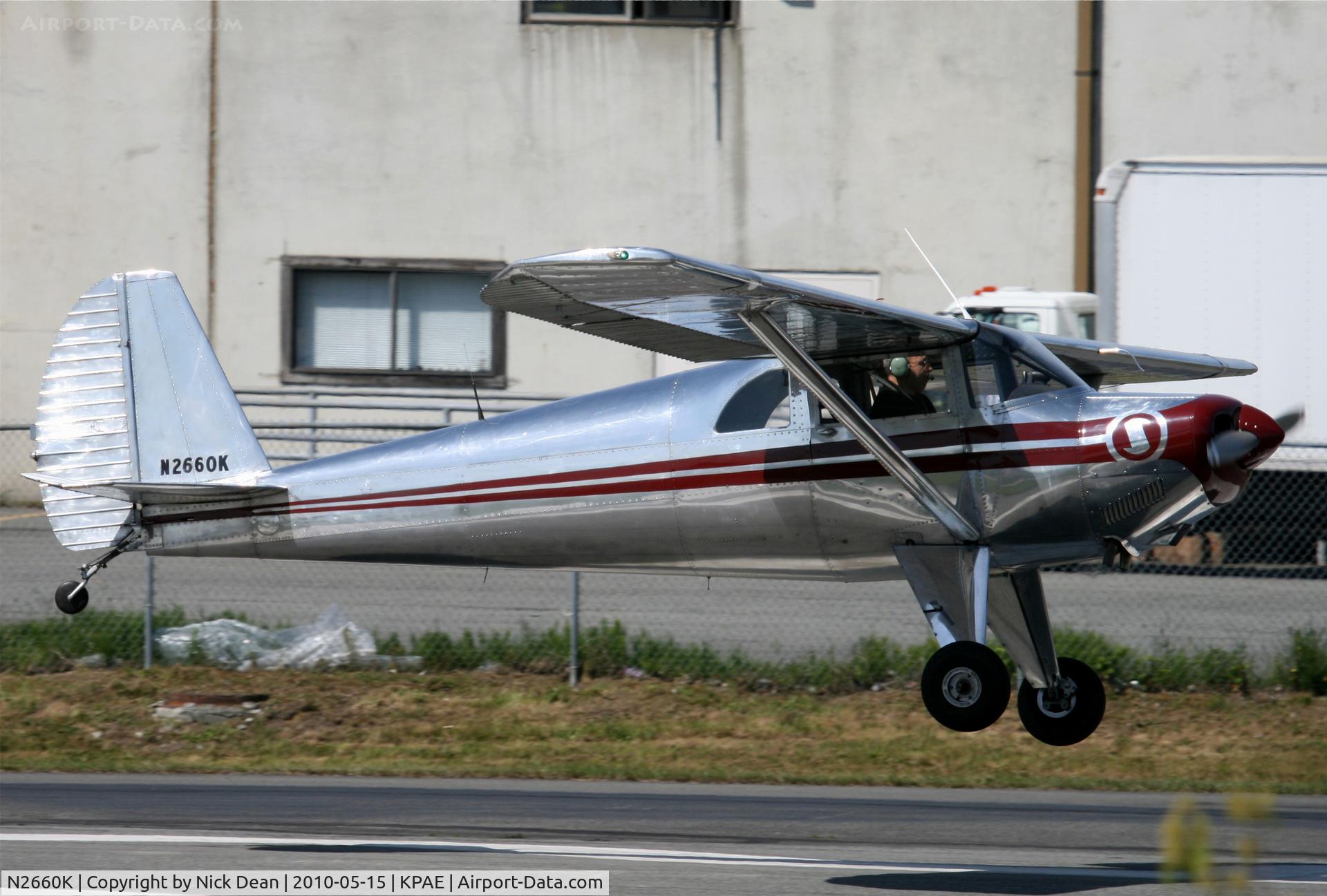 N2660K, 1947 Luscombe 8E Silvaire C/N 5387, KPAE